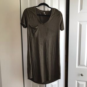 Never worn suede T-shirt dress